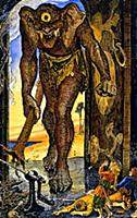 MONSTERS.  One of the monocular giants encountered