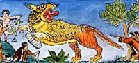 Monsters.
18th century print of the attempted sho