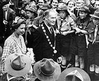 Queen Elizabeth II  passed through Masterton on 15