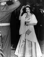 H.M Queen Elizabeth II acknowledging the cheers of
