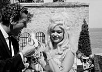 MICKEY HARGITAY WITH WIFE JAYNE MANSFIELD IN CANNE
