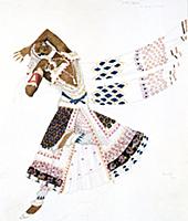 Bayadere', costume design for a Ballets Russes pro