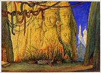 'Stage design for the Ballet Blue God by R. Hahn, 