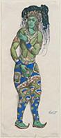 Costume design for the Ballet Blue God by R. Hahn,