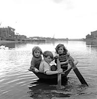 Hip bath - July/August 1955
Children playing in a
