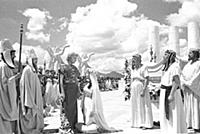 Bride for an Emperor;
Filming the marriage scene 