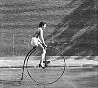Penny Farthing girl - February/March 1956
24 year