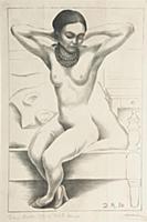 'Nude portrait of Frida Kahlo, 1930. Artist: River
