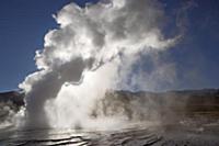 Spouting geyser, El Tatio Geyser Field, Chile