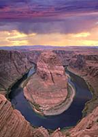 Storm clouds over the Colorado River at Horseshoe 