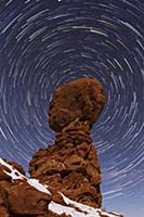 Balanced Rock at night, Arches National Park, Utah