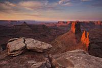 Sunrise at Bird's Eye Butte and Crow's Nest Butte,