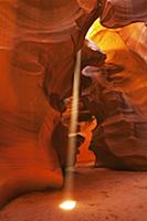 Light shining into canyon, Upper Antelope Canyon, 