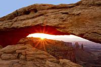 Mesa Arch at sunrise, Canyonlands National Park, U