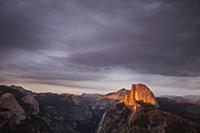 Half Dome at sunset, Yosemite National Park, Calif