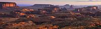 Buttes at sunrise, Hunts Mesa, Monument Valley, Ar
