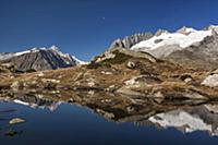 Alpine lake and mountains, Valais, Switzerland
