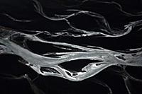 River patterns from melting glacier Pjorsa river, 