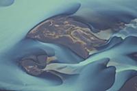 River patterns from melting glacier Olfusa river, 