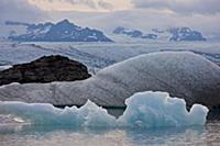 Icebergs in Jokulsarlon Lagoon, Vatnajokull Glacie