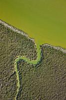 Aerial view of Rio Tinto estuary, Costa de la Luz,