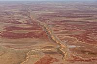 Aerial of Sturt Stoney Desert with gibber rocks. G