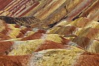Colorful rock formations, Zhangye Danxia National 