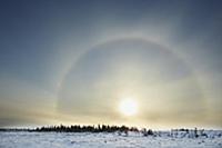 Sun dog' atmospheric phenomenon created by light i