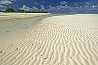 Ripples in the sand at the shoreline, Cosmoledo At