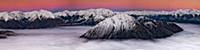 Clouds in valley, Waimakariri River, Mount Binser,