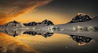 Coastal mountains at sunset, Fief Range, Wiencke I