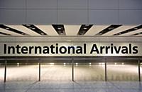 England, London, Heathrow Airport, deserted Intern