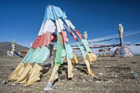 China, Tibet, Qinghai, Buddhist sacred religious p