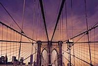 USA, New York, Brooklyn Bridge. View across bridge