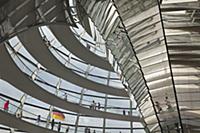 Germany, Berlin, Mitte, Reichstag building with gl