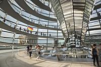 Germany, Berlin, Mitte, Reichstag building with gl