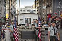 Germany, Berlin, Mitte, Checkpoint Charlie on Frie