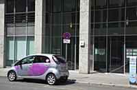 Germany, Berlin, Mitte, Citroen electric car being