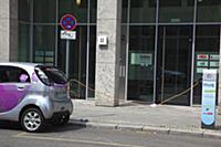 Germany, Berlin, Mitte, Citroen electric car being