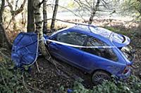 Transport, Road, Cars, Accident, Rover car crashed