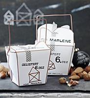 Decorative take-out boxes of presents for Saint Ni