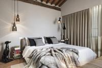 Elegant bedroom in shades of grey