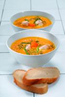 Суп из тыквы с куриными клецками