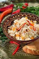 Плов с тыквой и яблоками