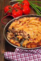 Баранина с баклажанами и картофелем