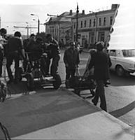 Рабочий момент на съемках фильма «Вокзал для двоих