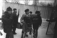 Рабочий момент на съемках фильма «Вокзал для двоих