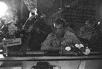 Рабочий момент на съемках фильма «Вокзал для двоих