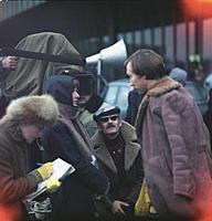 Съемки фильма «Шляпа», (1981). На фото: Олег Янков