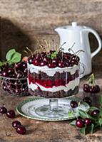 Chocolate cherry trifle